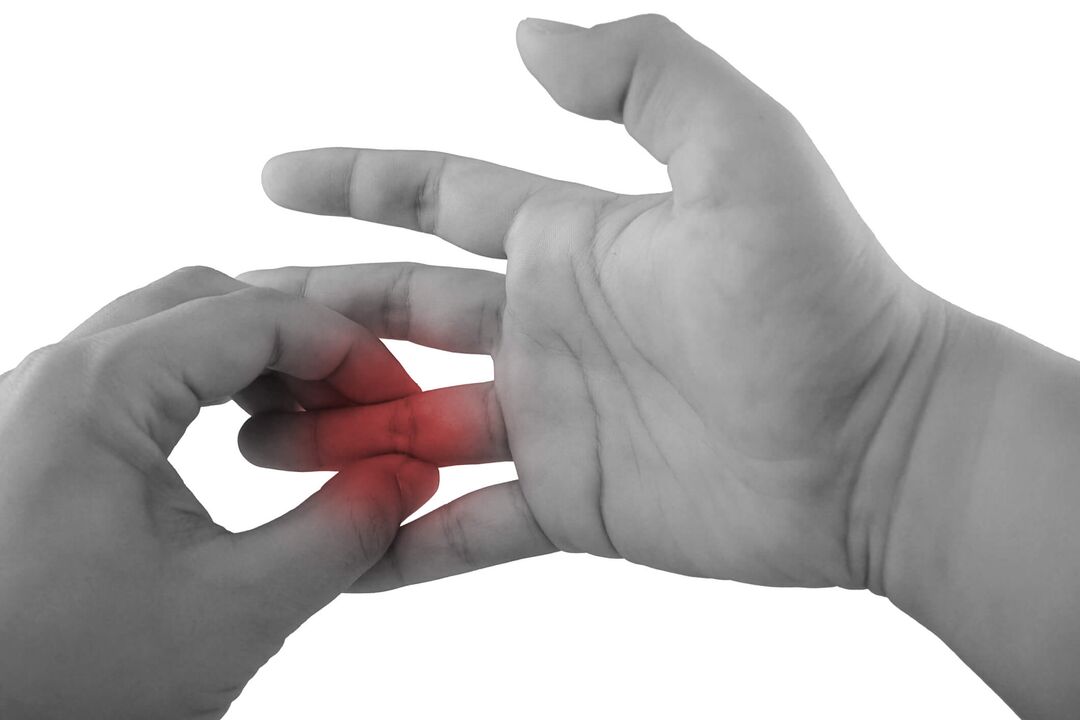 Inflamed finger joints causing pain