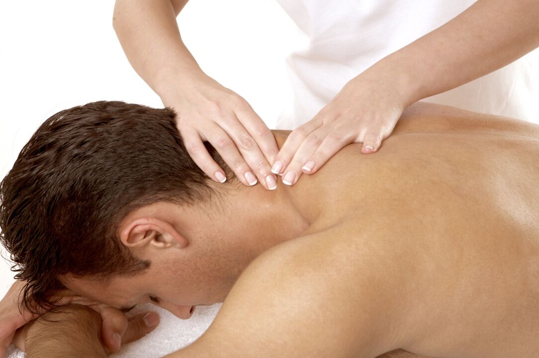 Neck massage for treatment of osteochondrosis