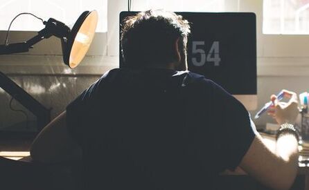 Alone on the computer
