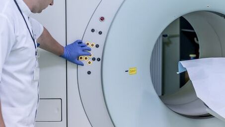 Doctors control MRI equipment